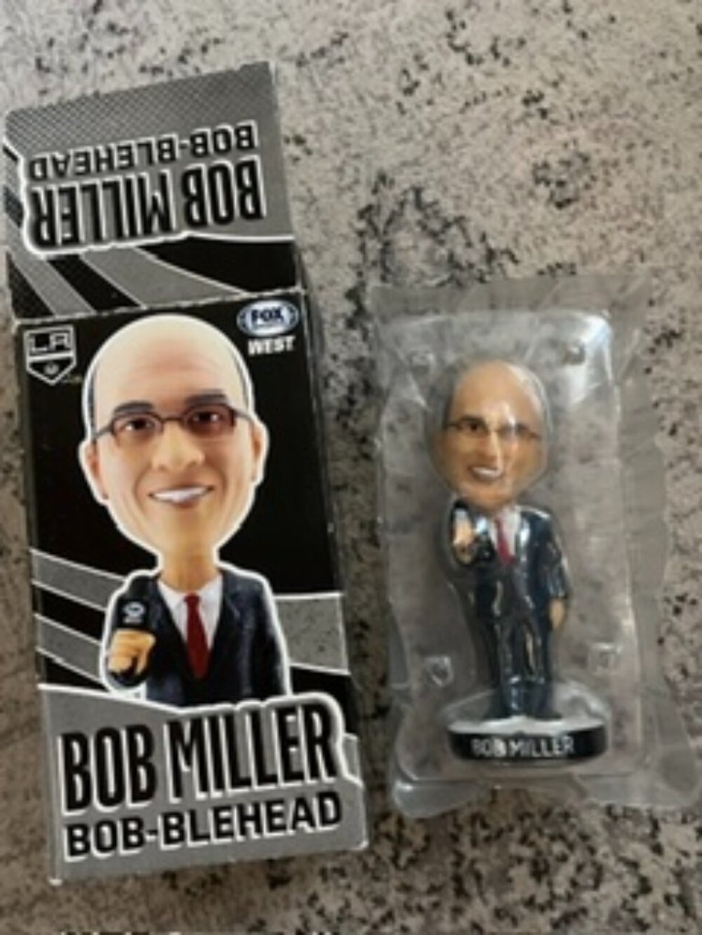 🧡3/$15  New in Box Limited Edition LA Kings Bob Miller Bobblehead